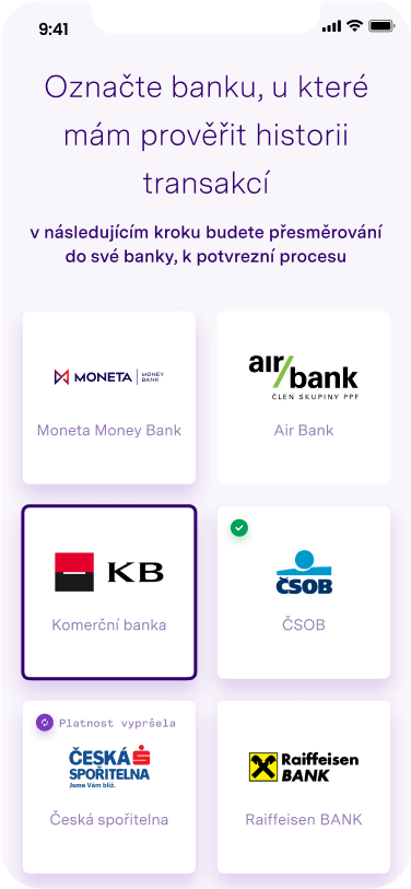 Vaše banka do aplikace pošle výpis